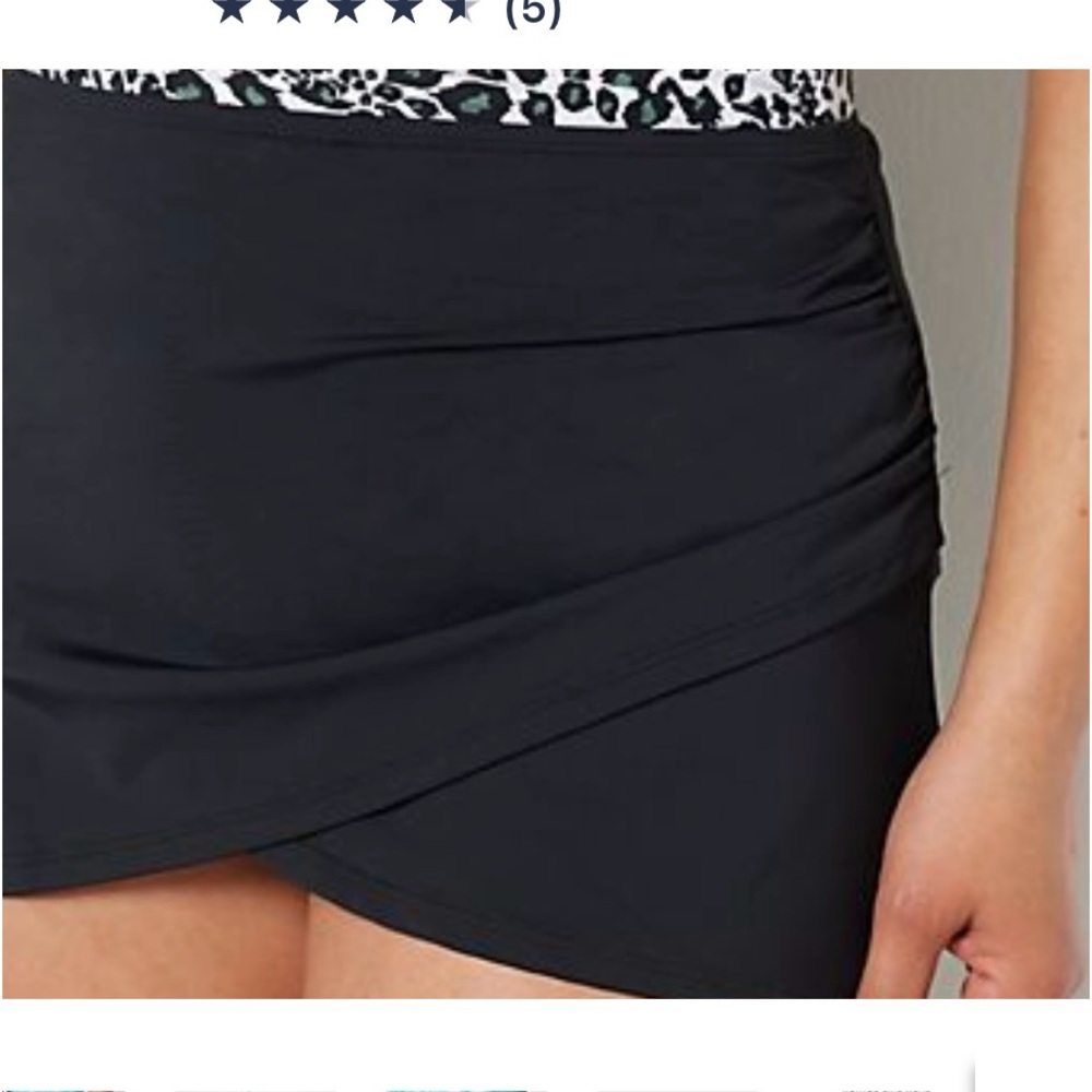 NWT faux-wrap swim overskirt with UPF50+ protection,From Jantzen. SIZE 12